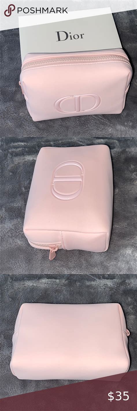 cream dior bag|christian dior makeup bag pink.